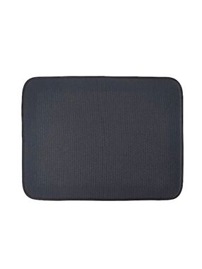 24”x17” Kitchen Dish Drying Mat - Black Non-slip Rubber Back